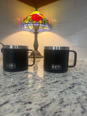 Set of 2- Yeti Rambler Stainless Steel Mugs